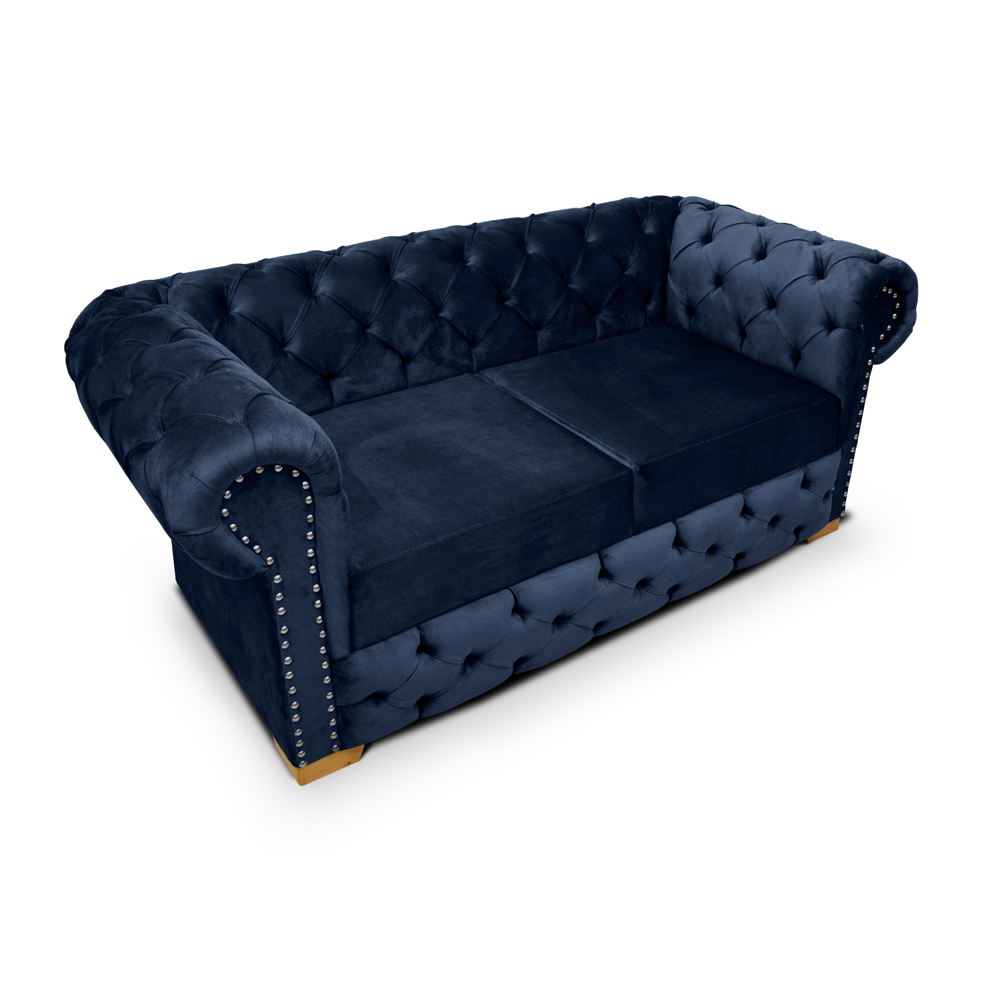 Sofa Chanty 3 Puestos Color Azul Turqui